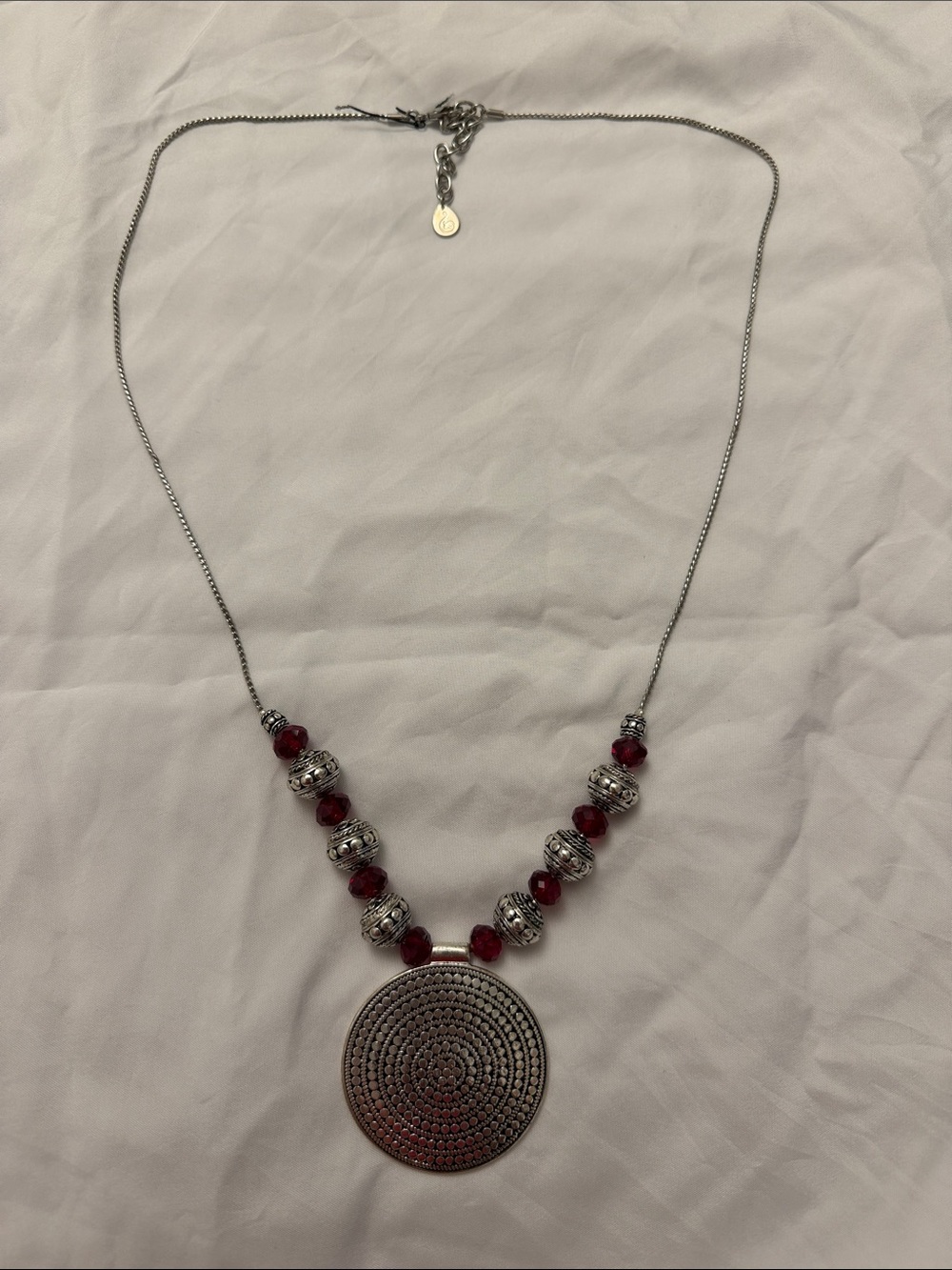 Scroll by Dillard’s Medallion Beaded Necklace